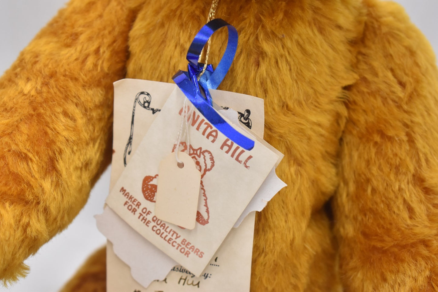 Anita Hill Artist Teddy Bear “Marmalade” – OOAK – Mohair – 42cm – Tagged