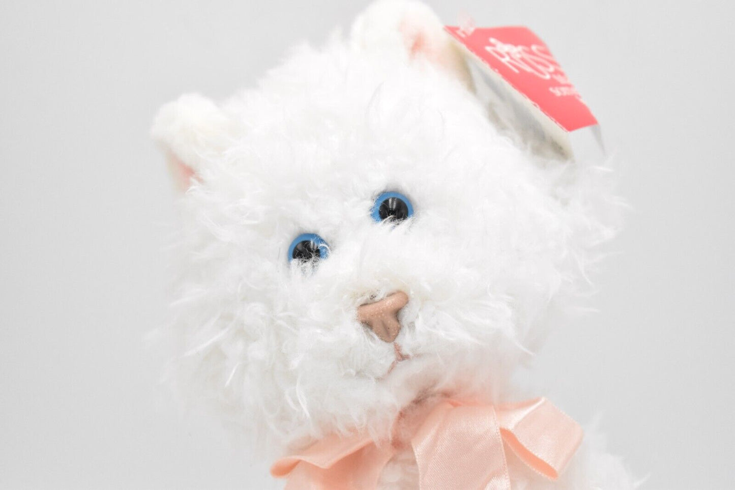 Russ Berrie Fuffi White Cat Teddy Bear Retired Tagged Soft Plush Toy