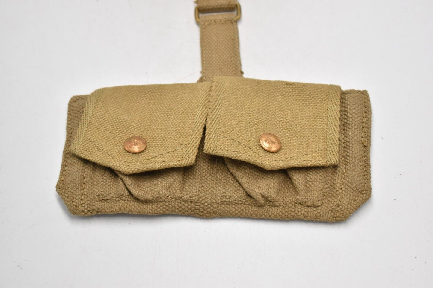 British Army WWII 37 Pattern Double Ammunition Pouch – Dated 1943