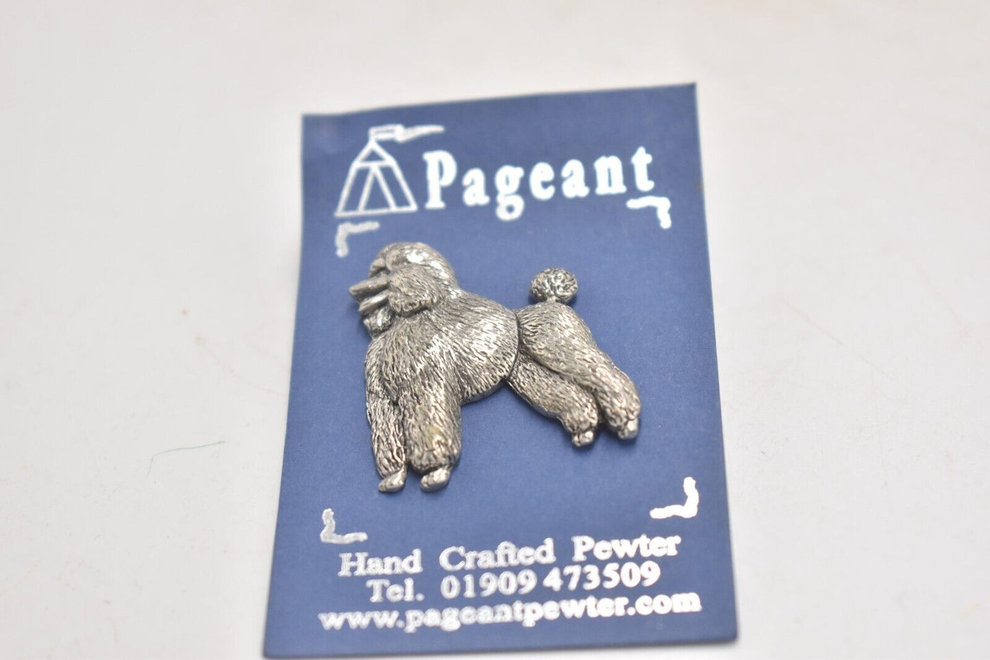 Vintage Pageant Pewter Poodle Dog Brooch – Women's Costume Jewellery, 4cm