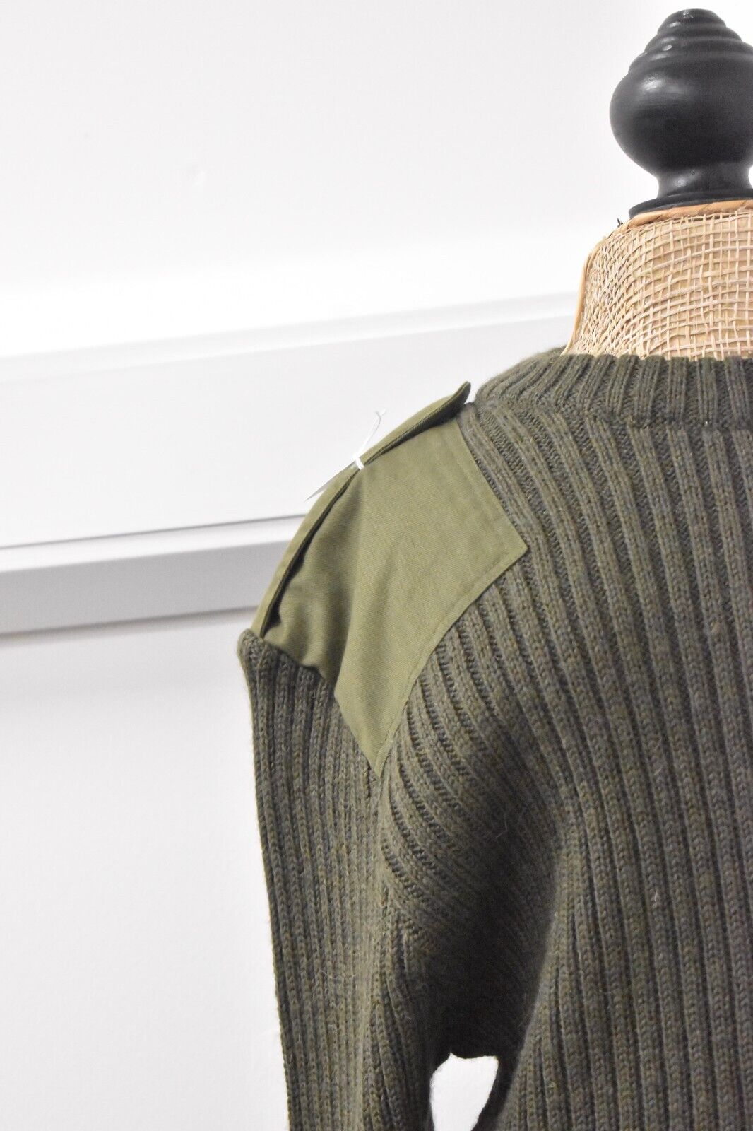 British Army Olive Green Wool Jumper Pullover Thermal Jersey - Size 100cm