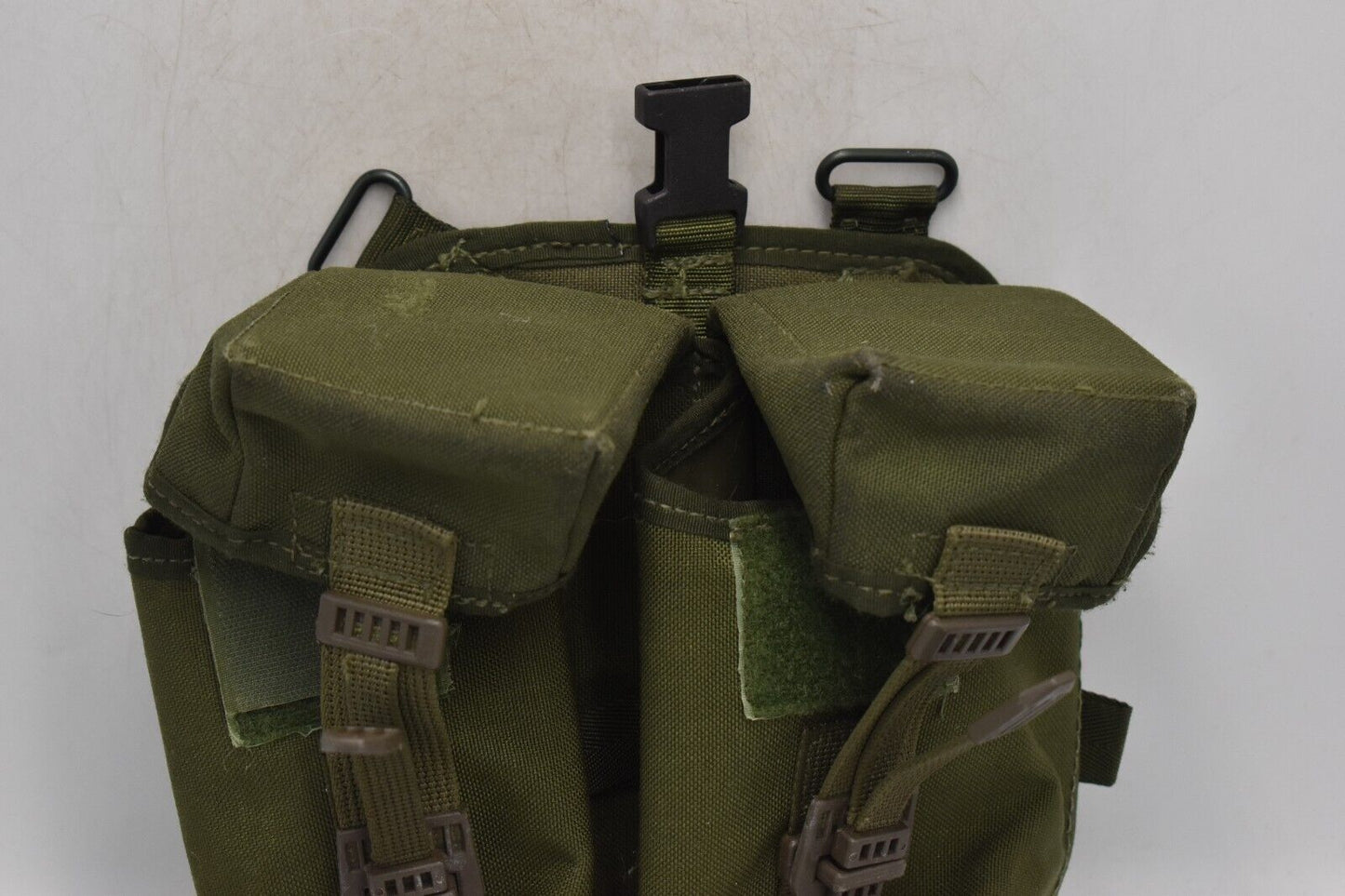 British Army Olive Green PLCE Right Hand Double Ammunition Pouch