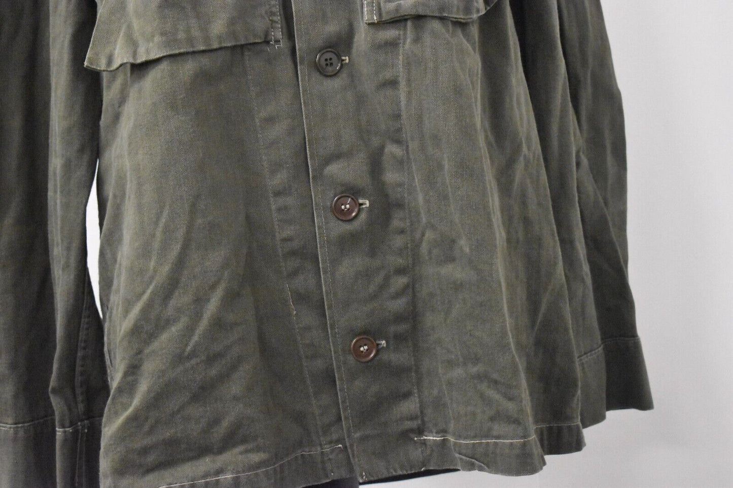 Vintage 1959 Dutch Army Fatigue Utility Shirt – Chest 38" – Authentic Military