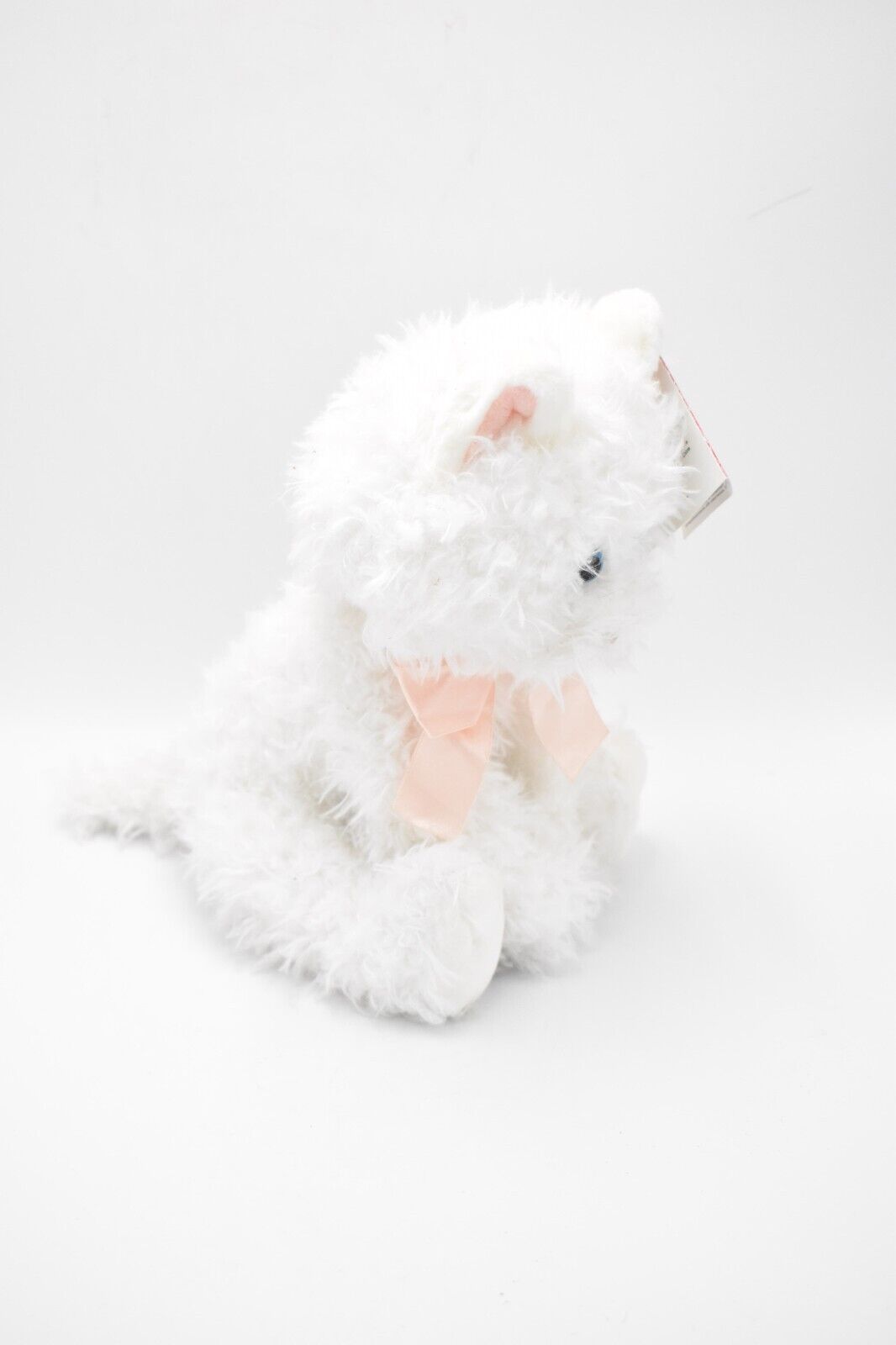 Russ Berrie Fuffi White Cat Teddy Bear Retired Tagged Soft Plush Toy