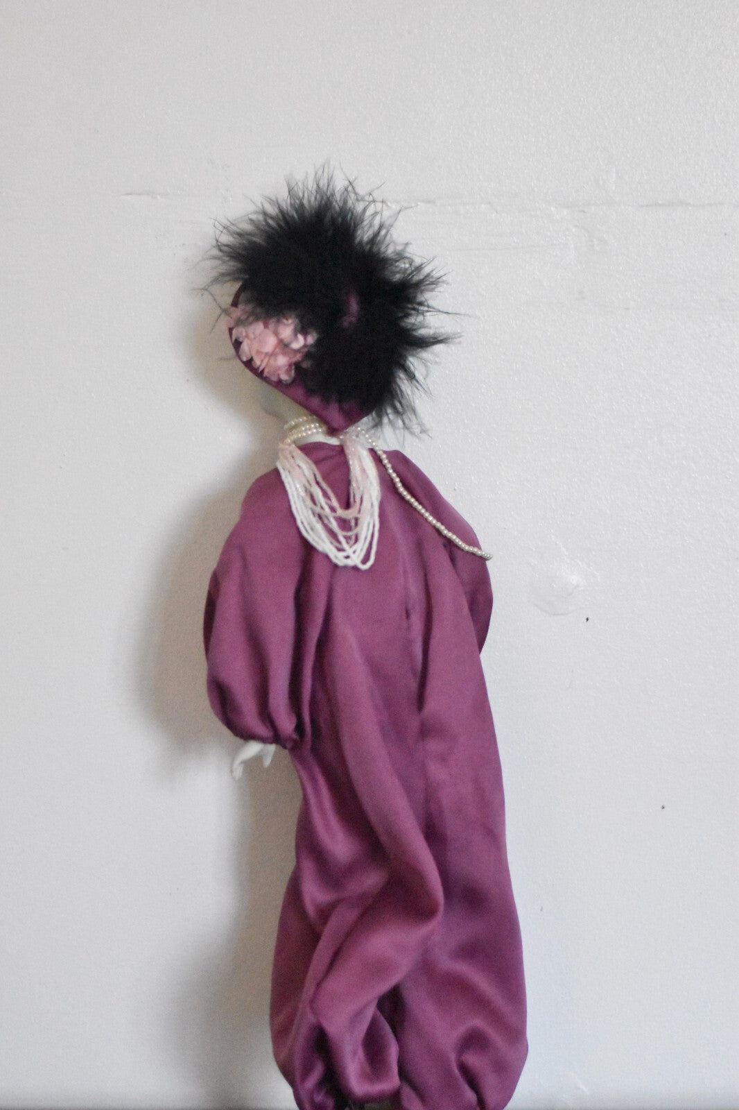 Vintage Porcelain Doll – Creepy Haunted Doll with High Heels & Silk Outfit