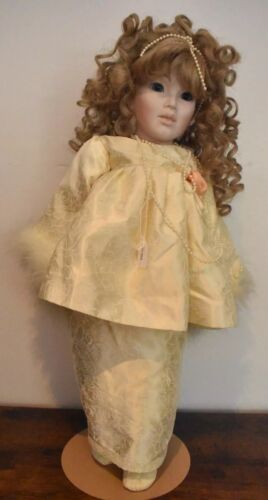 Vintage Reproduction Doll French Bru Jumeau with Seeley Body & Silk Dress – 60cm