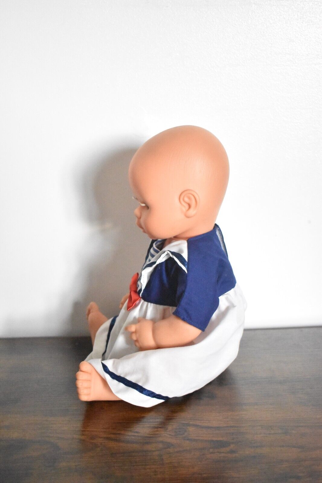 Vintage Famosa Baby Doll Rubber Doll Sailing Outfit