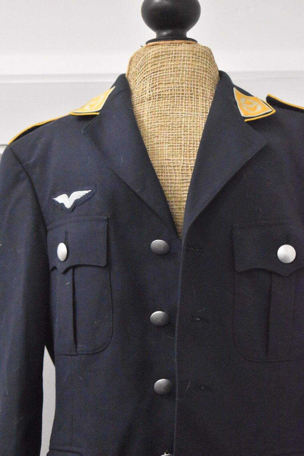 West German Air Force Luftwaffe Unteroffizier Blue Dress Jacket Tunic – Size 38"