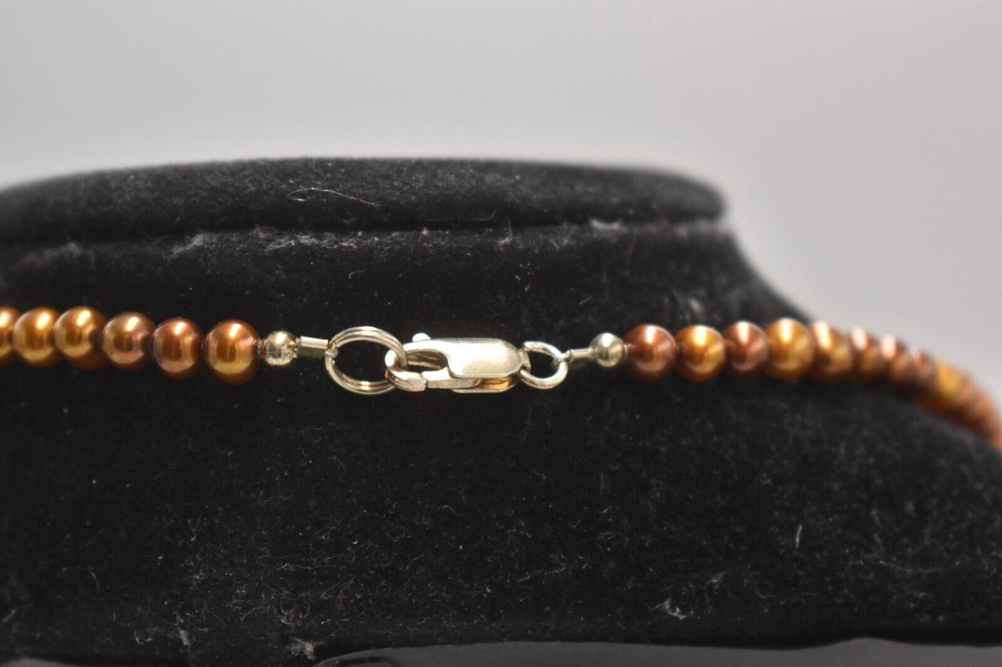 Vintage 925 Sterling Silver & Beaded Baltic Amber Necklace – 56.5cm, 31.9g