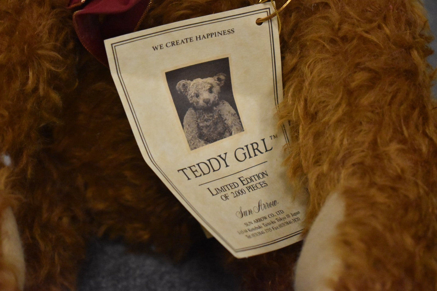 Vintage Teddy Girl by Sun Arrow – Limited Edition Mohair Bear – #1830/2000 – Box
