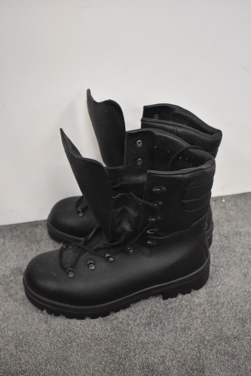 Polish Army Combat Field Winter Boots – Black Leather – UK Size 8