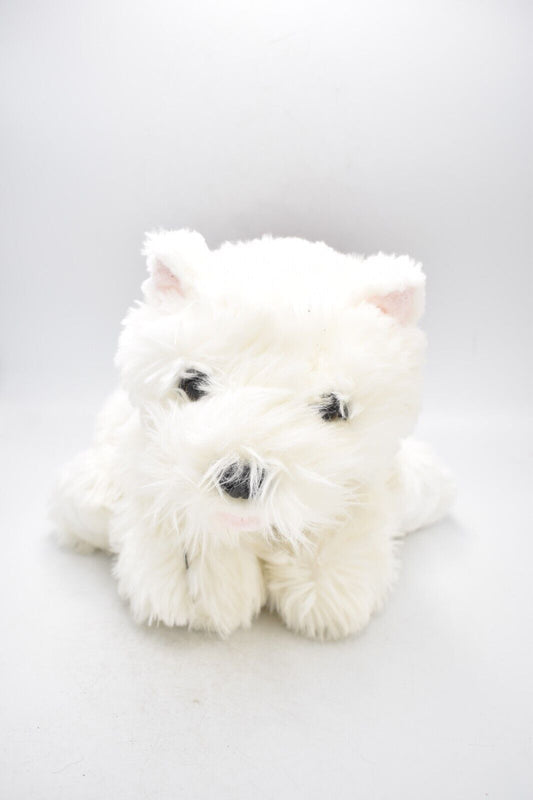 Keel Toys Simply Soft White West Highland Terrier Dog Toy – Tartan Coat