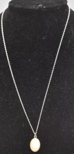 Vintage Sterling Silver 925 Necklace & Mother of Pearl Pendant – 45cm