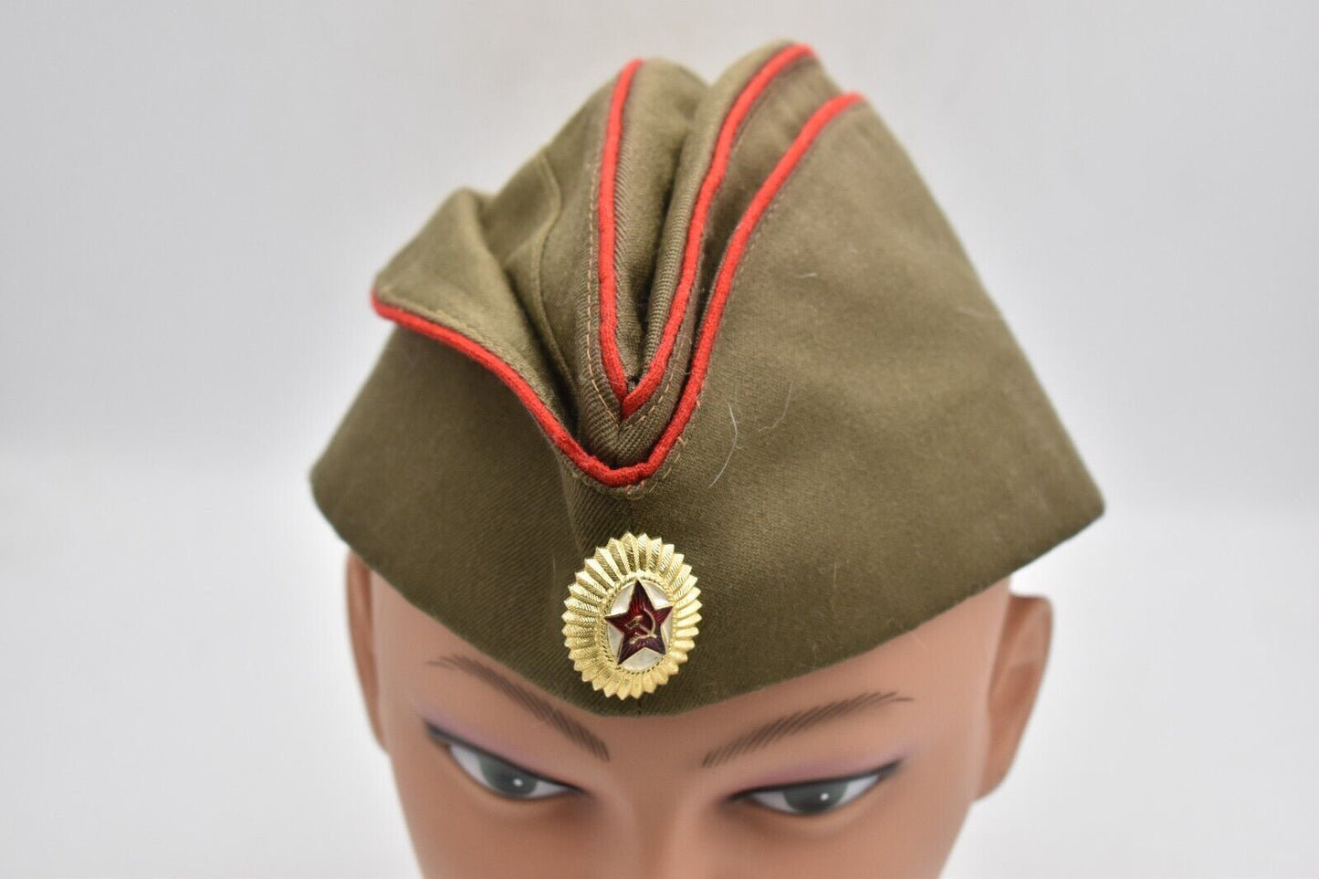 USSR Russian Army Officer Garrison Cap – Size 58, with Badge