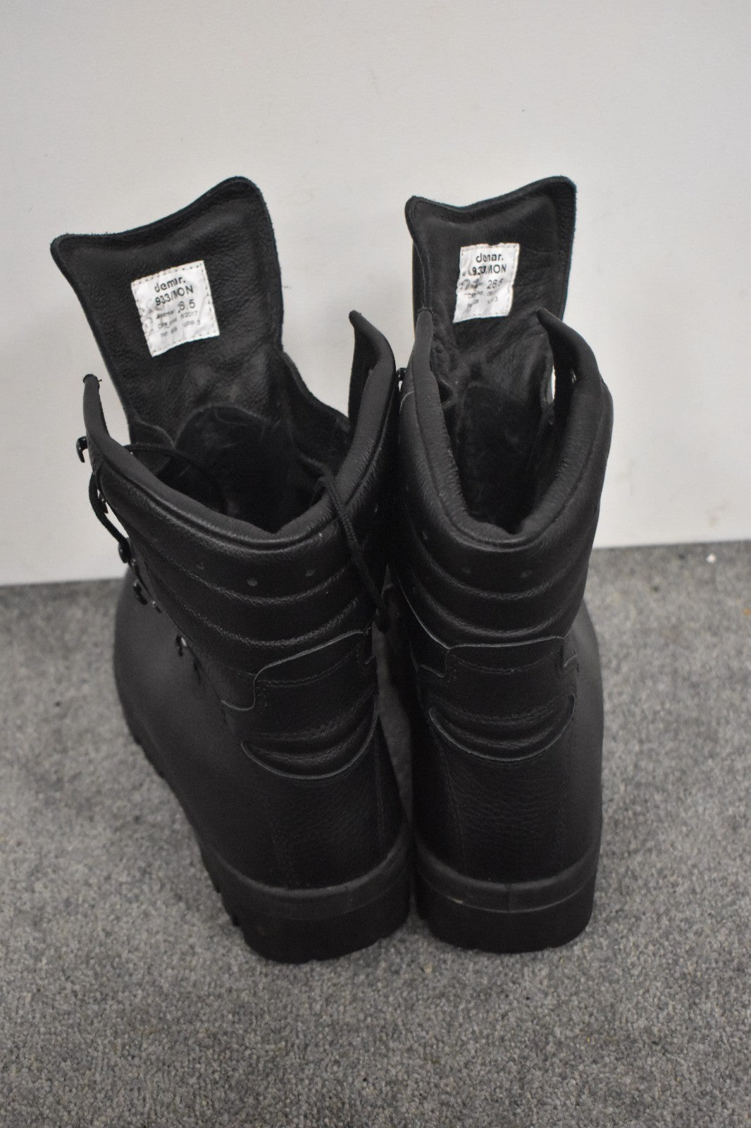 Polish Army Combat Field Winter Boots – Black Leather – UK Size 8
