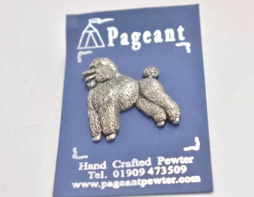 Vintage Pageant Pewter Poodle Dog Brooch – Women's Costume Jewellery, 4cm