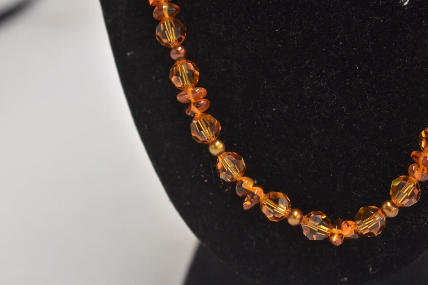Vintage 925 Sterling Silver & Beaded Baltic Amber Necklace – 56.5cm, 31.9g