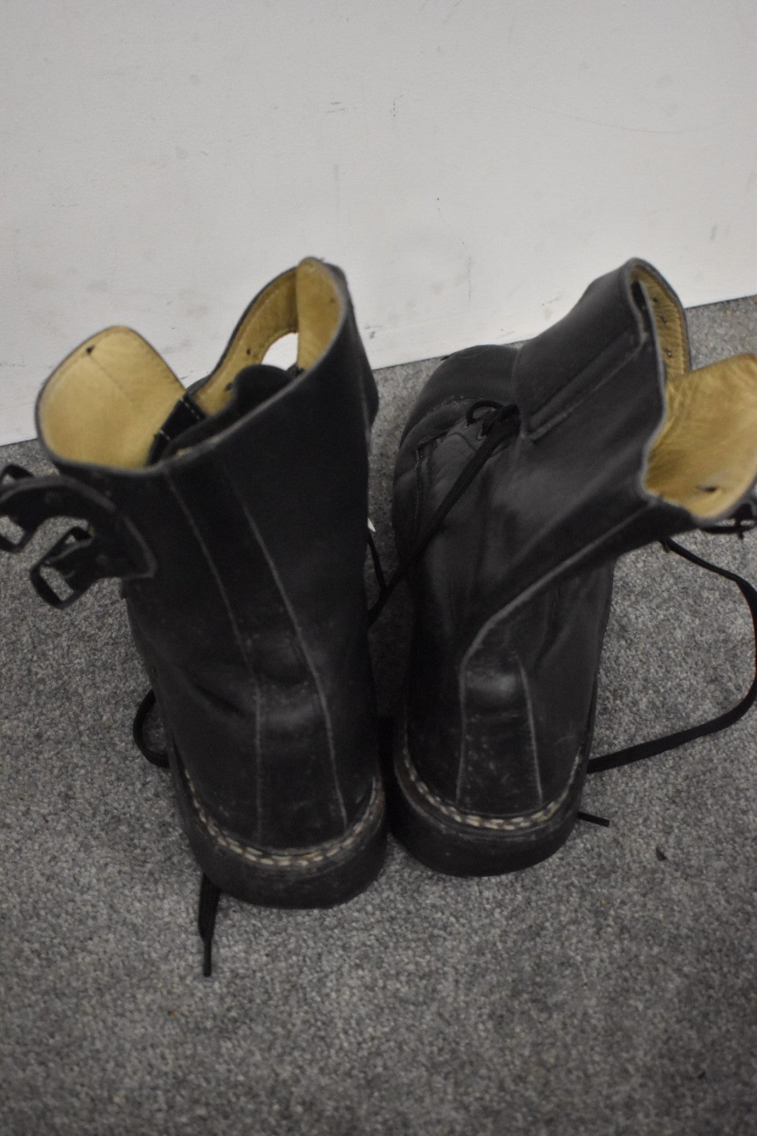 Austrian Army Heereseigentum Steinkogler Black Leather Combat Boots – Size 7