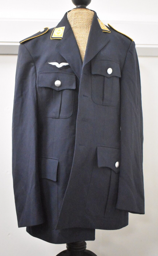West German Air Force Luftwaffe Flieger Blue Dress Jacket Tunic – Size 35"