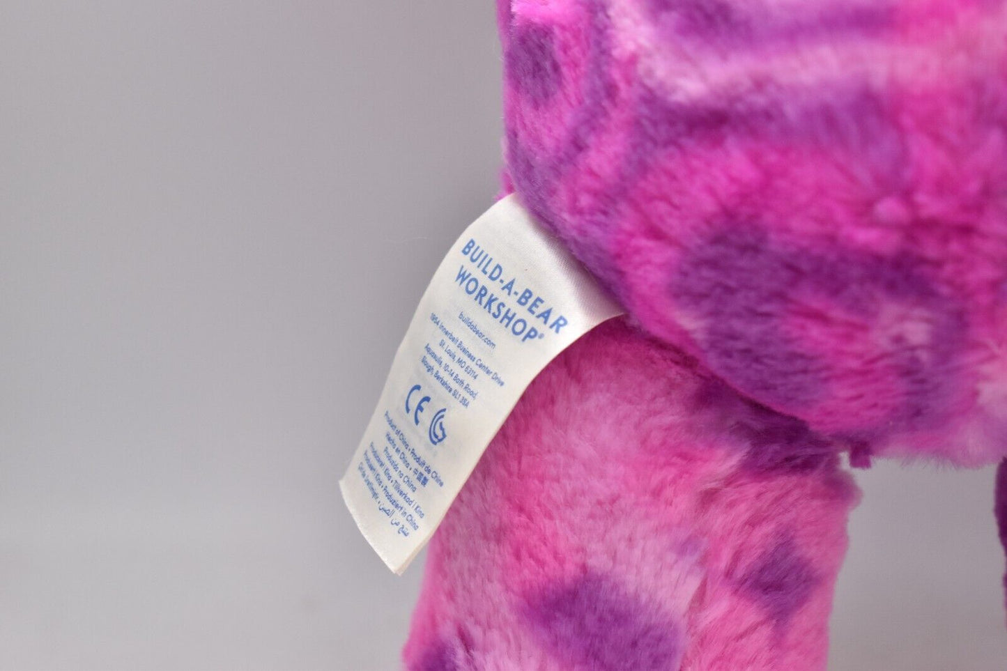 Build-A-Bear Midnight Shimmer Bat – Pink Swirl Purple Plush Vampire Halloween