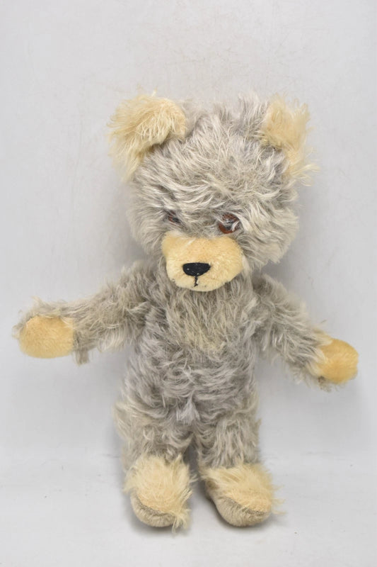 1960s Japanese Mohair Vintage Teddy Bear Glass Eyes Unjointed 28cm