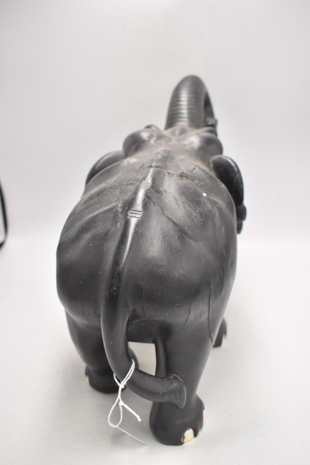 Antique Vintage Black Wood Ebony Decorative Elephant Statue Figurine – 4.7KG
