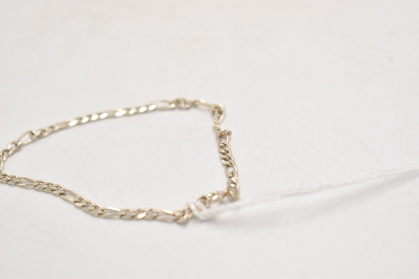 Vintage Sterling Silver 925 Figaro Chain Bracelet - 19cm