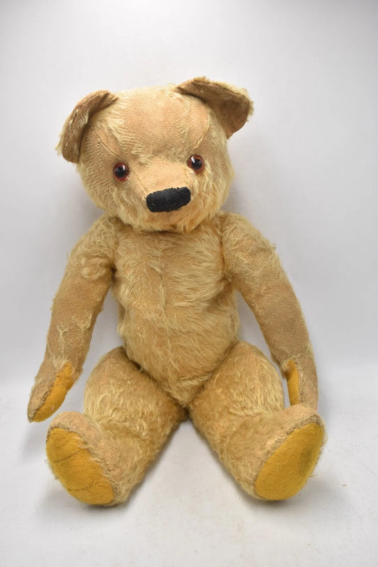 1940s Large Chad Valley English Mohair Teddy Bear Fully Jointed 55cm