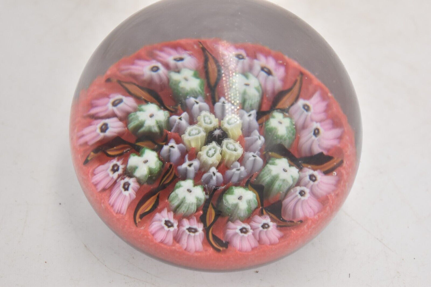 Vintage Vasart Millefiori and Radial Twist Canes Paperweight – Art Glass