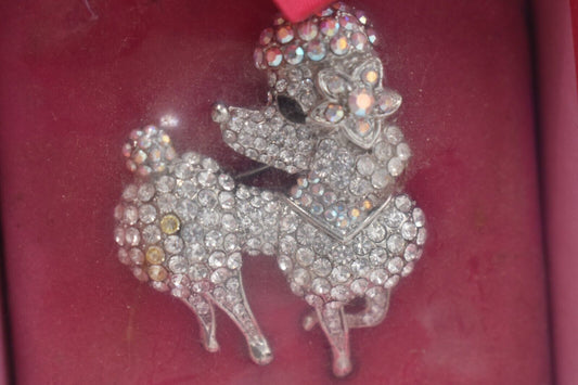 Vintage Butler & Wilson Crystal Poodle Dog Brooch – Boxed