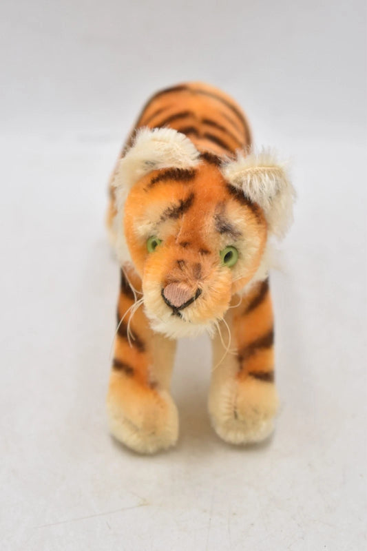Vintage Steiff Tiger 1950s 1960s Mohair Ear Button