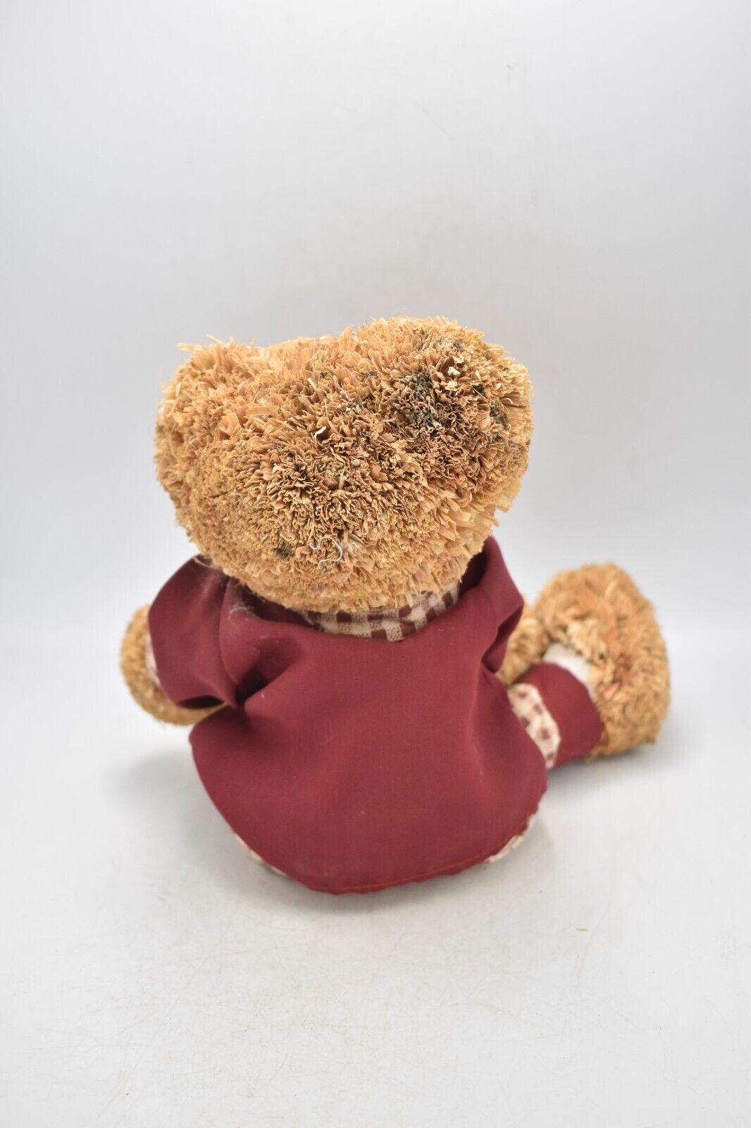 Vintage Sage Wooden Bristle Teddy Bear – 30cm