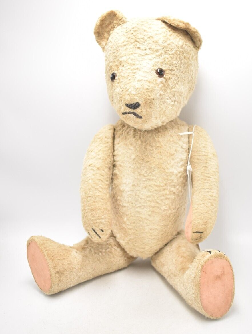 Vintage 1950's Hungarian Gorka Mohair Teddy Bear – Full Jointed, Wood Wool