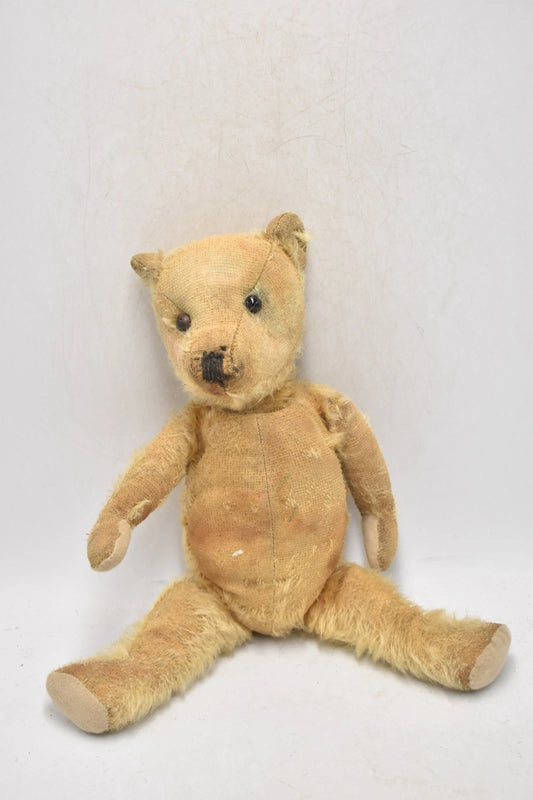 1930s Chiltern English Mohair Vintage Teddy Bear Fully Jointed 30cm