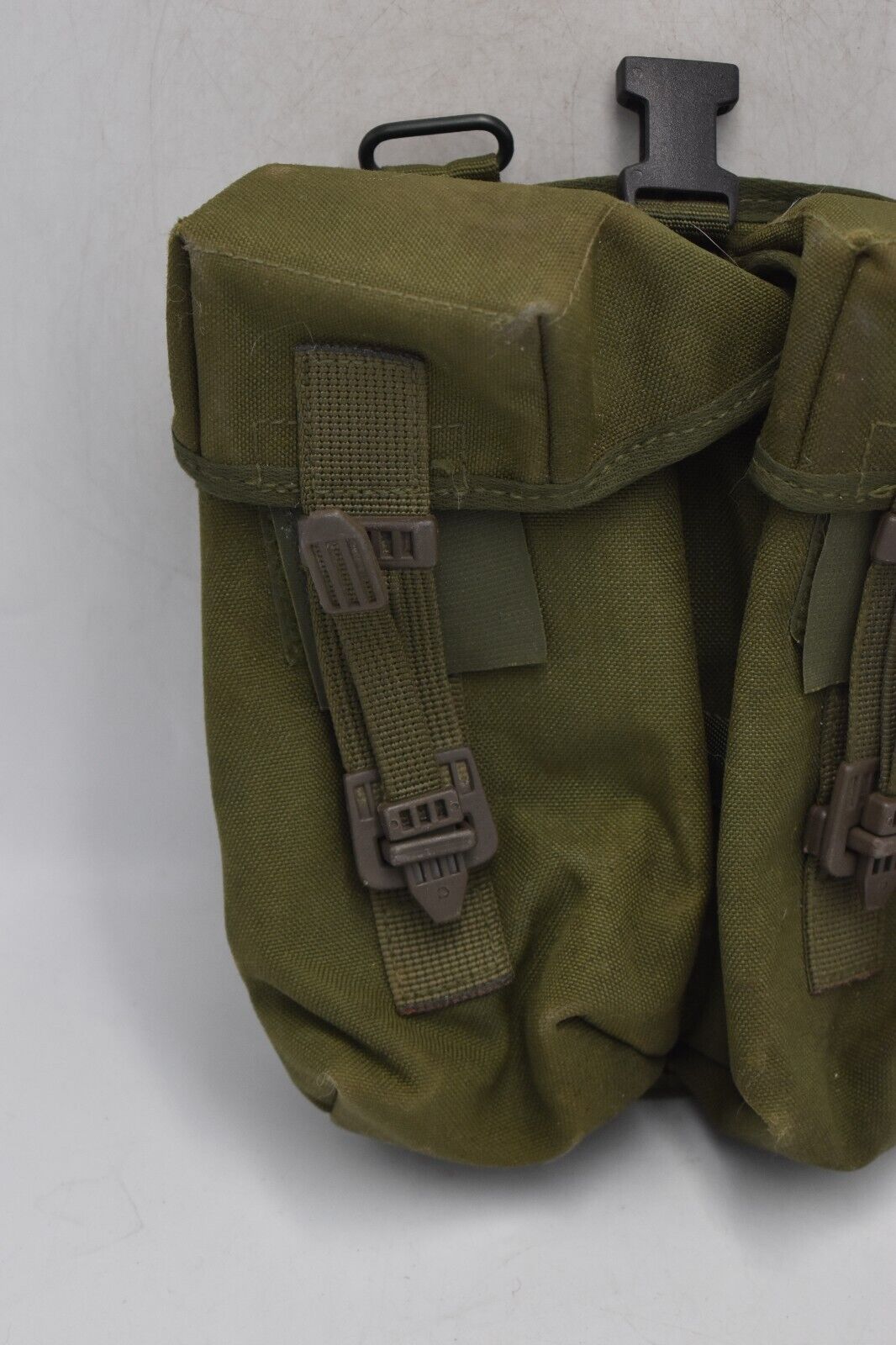 British Army Olive Green PLCE Left Hand Double Ammunition Pouch – Dated 1989