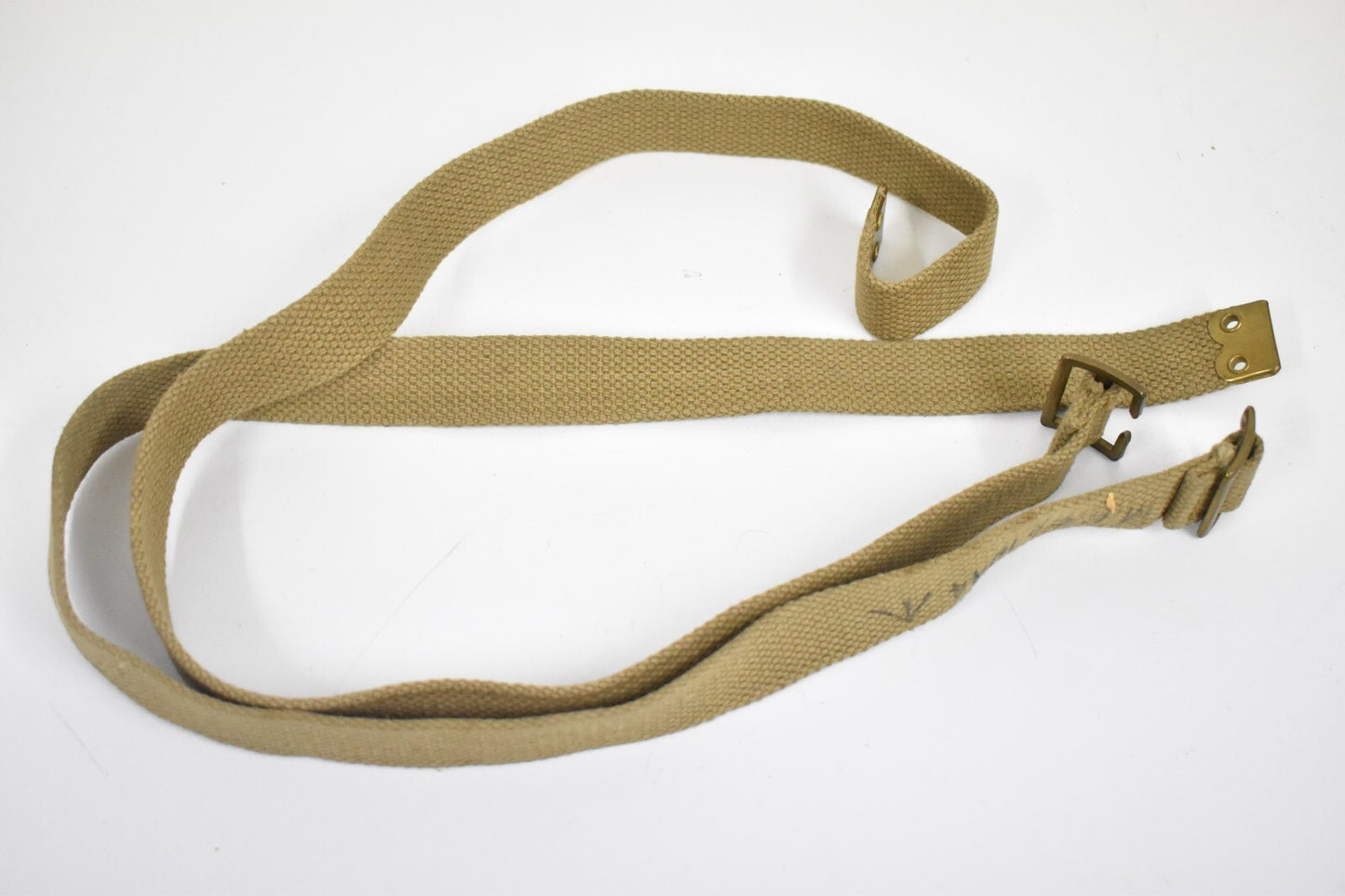 British Army WWII 37 Pattern Equipment/Large Pack Straps x2 Dated 1944 MECO