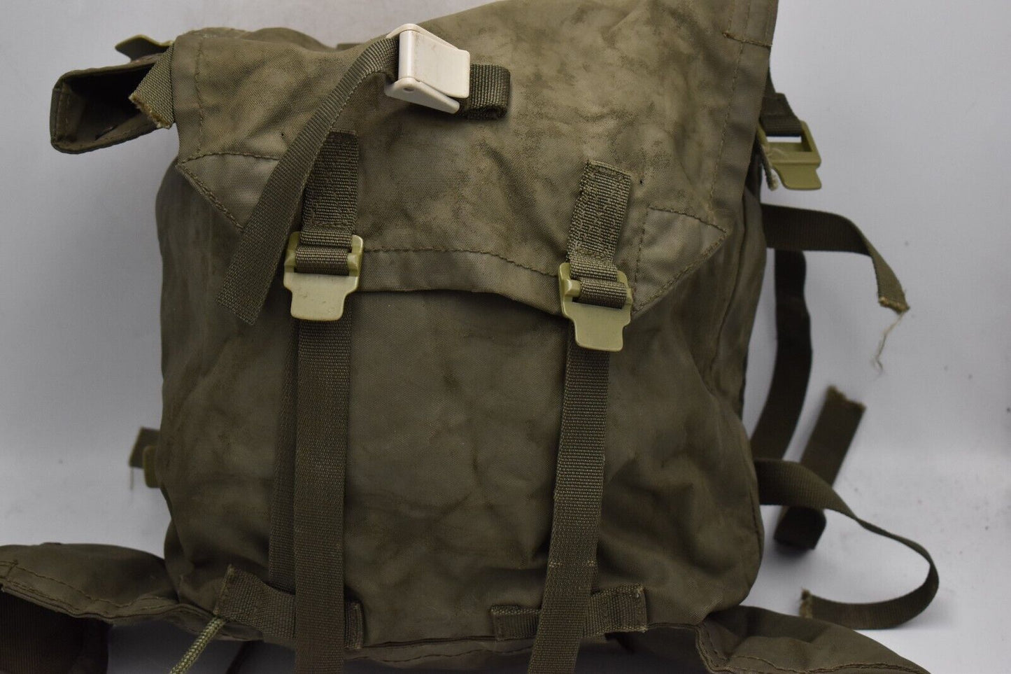 British Army 1972 Trials Pattern Butt Pack Haversack Pouch – Olive Green PVC