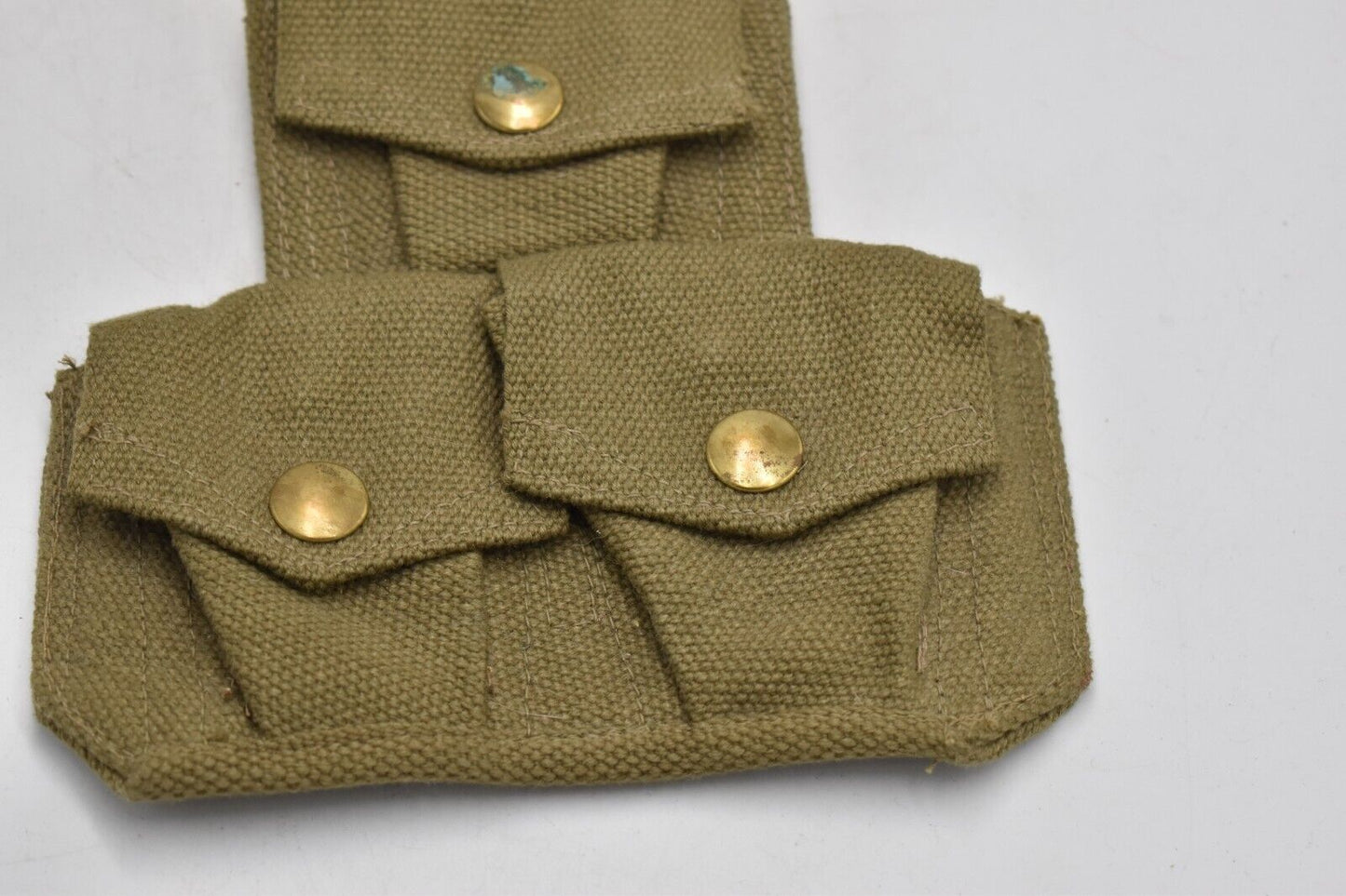 British Army WWII 37 Pattern Triple Ammunition Pouch – Lee Enfield, Dated 1943