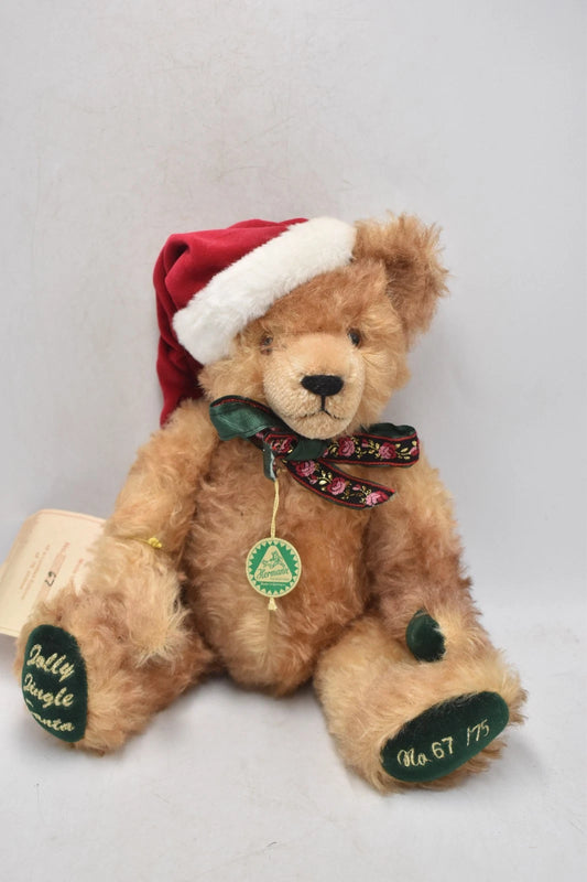 Hermann Teddy Jolly Jingle Santa Limited Edition Mohair Bear 30cm