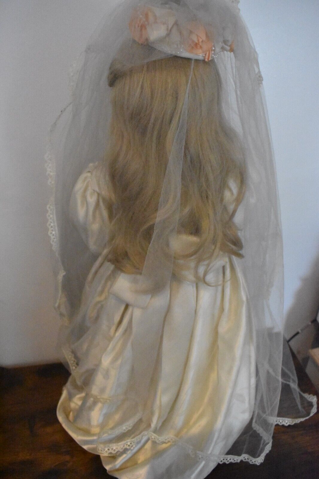 Vintage Reproduction French Bru Jumeau Bride Doll with Seeley Body – 80cm Bisque