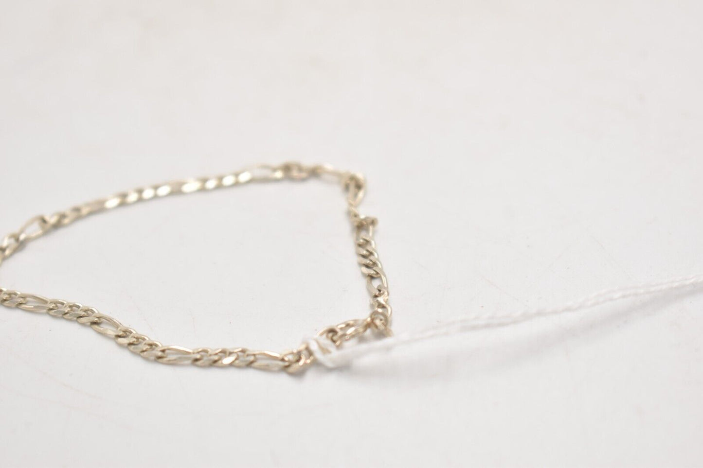 Vintage Sterling Silver 925 Figaro Chain Bracelet - 19cm