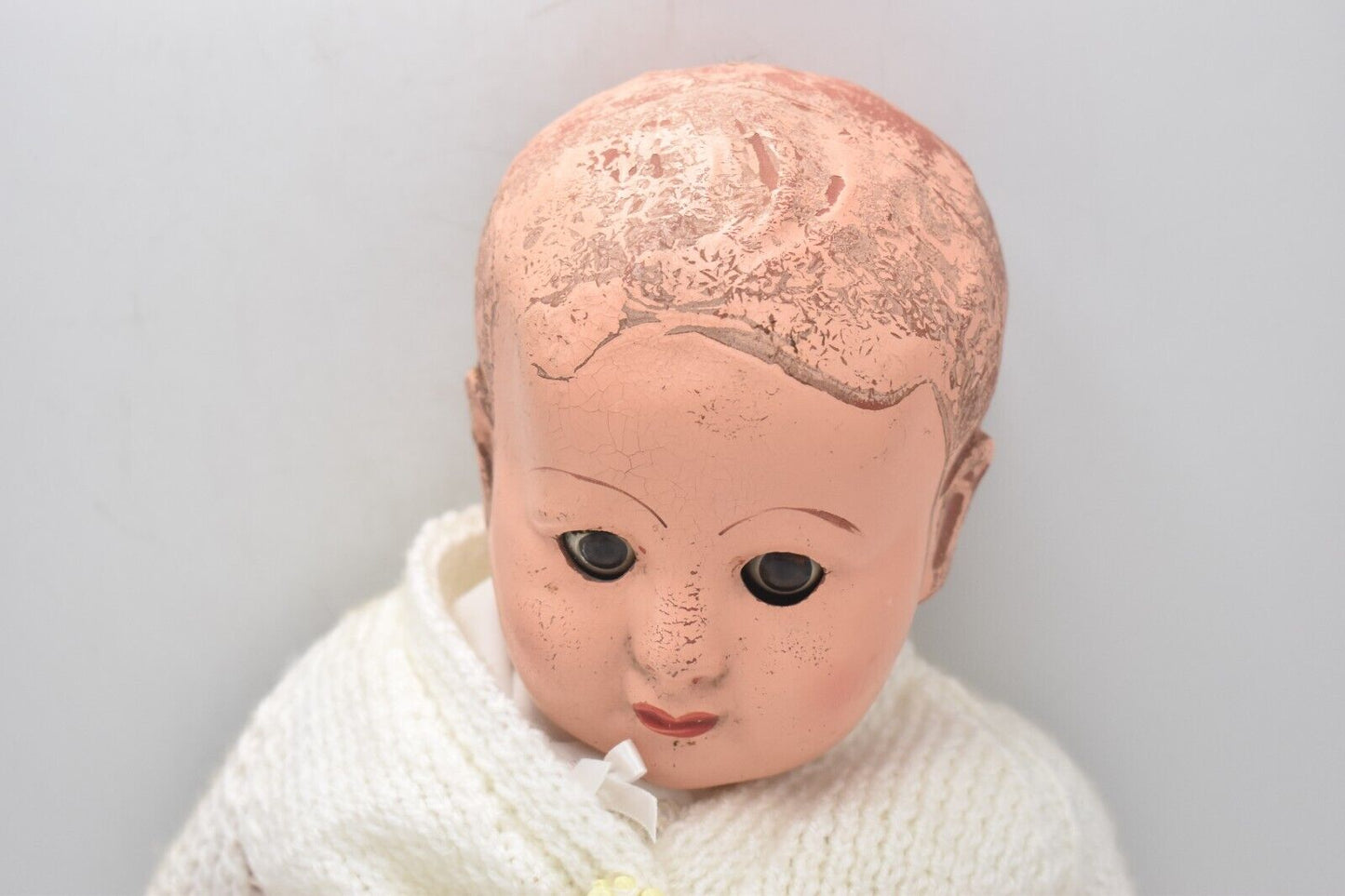 Vintage 1930s Early Composition Doll - Sleepy Eyes, 44cm