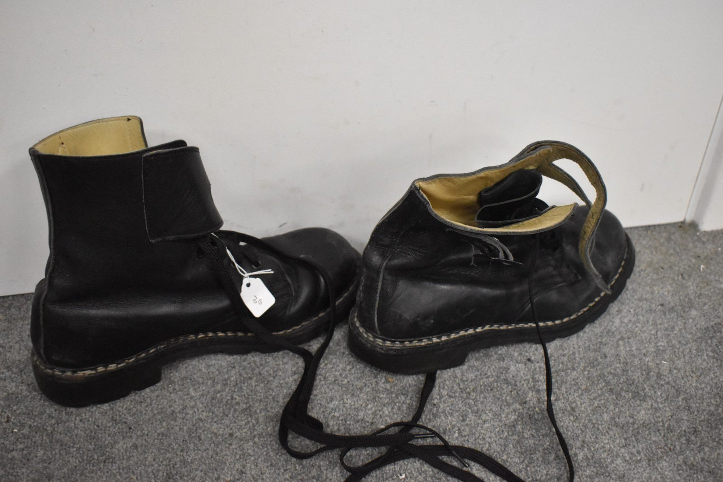 Austrian Army Heereseigentum Steinkogler Black Leather Combat Boots – Size 7