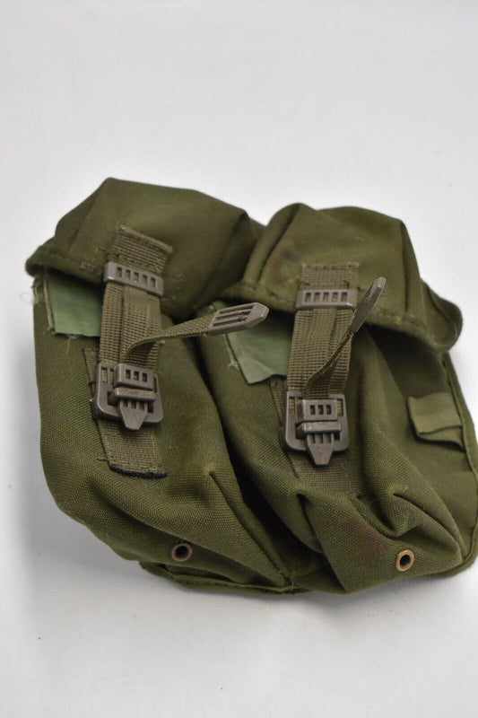 British Army Olive Green PLCE Double Ammunition Pouch – Drop Loop
