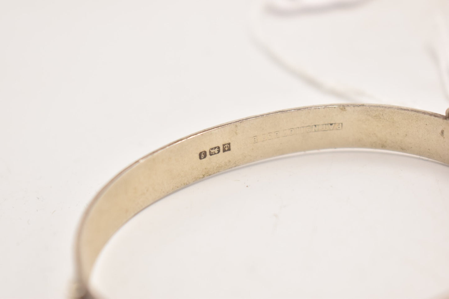 Vintage Sterling Silver 925 Hinged Bangle Bracelet – B Ltd – Birmingham 1983