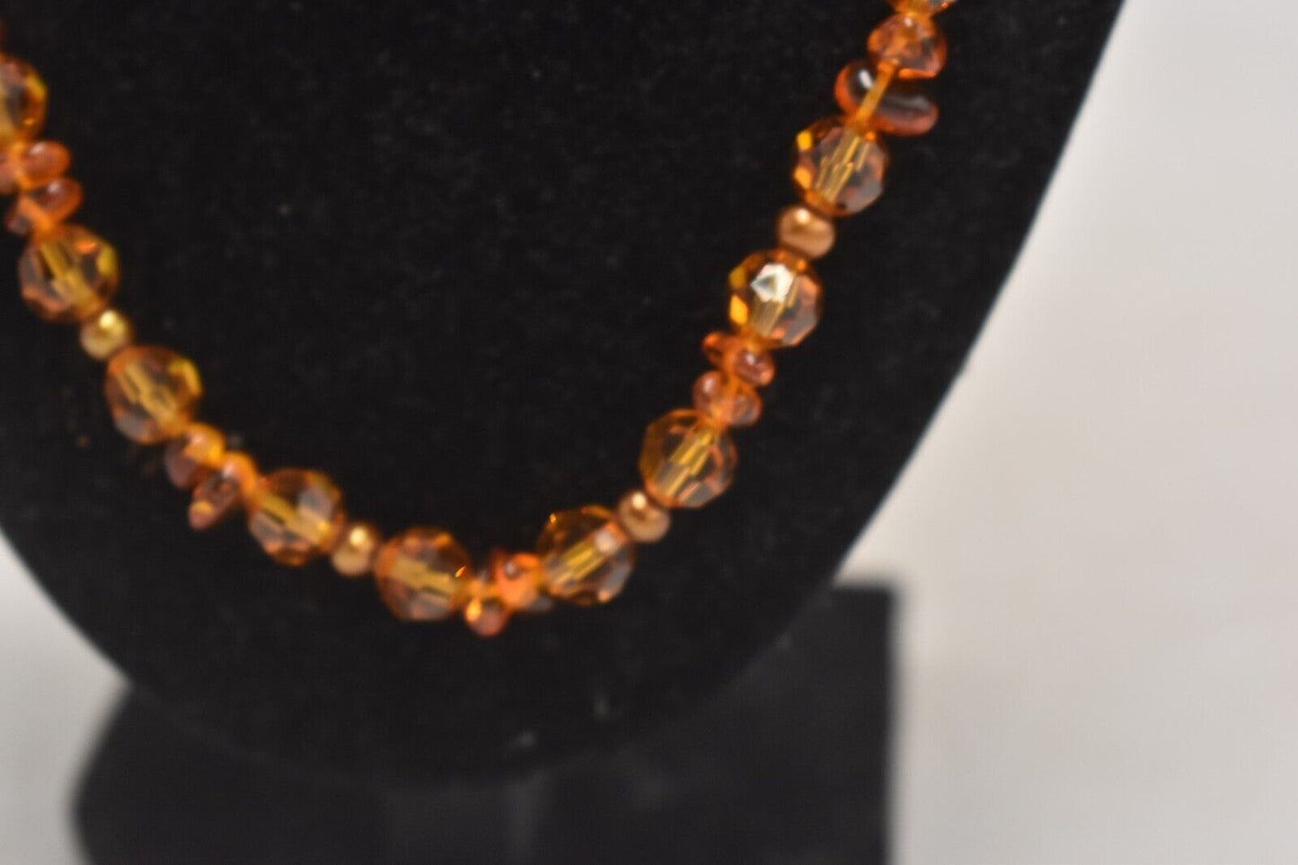 Vintage 925 Sterling Silver & Beaded Baltic Amber Necklace – 56.5cm, 31.9g