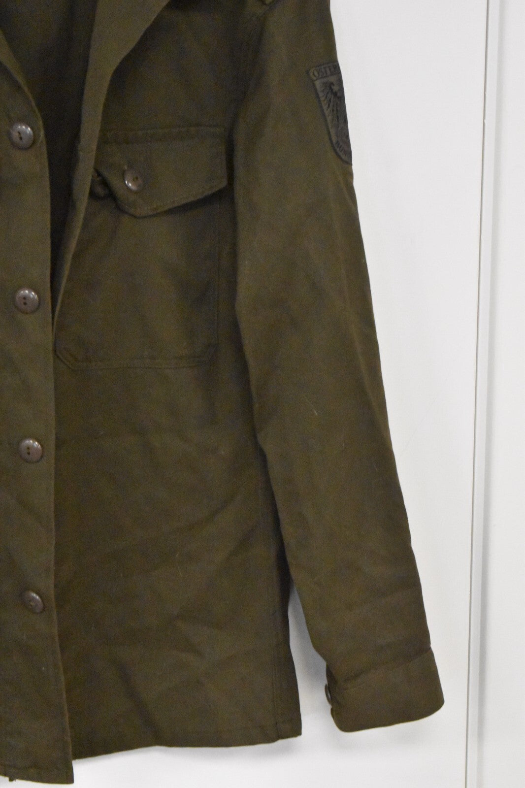 Austrian Army Field Shirt Khaki Green Military Uniform Heereseigentum 40" Chest