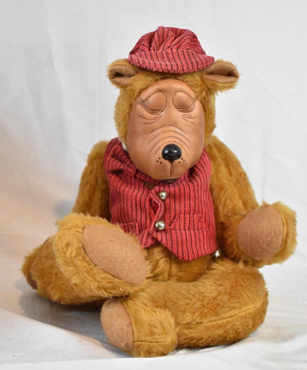 Vintage Georgette Zlomke Style Ceramic Face Artist Teddy Bear – Fully Jointed