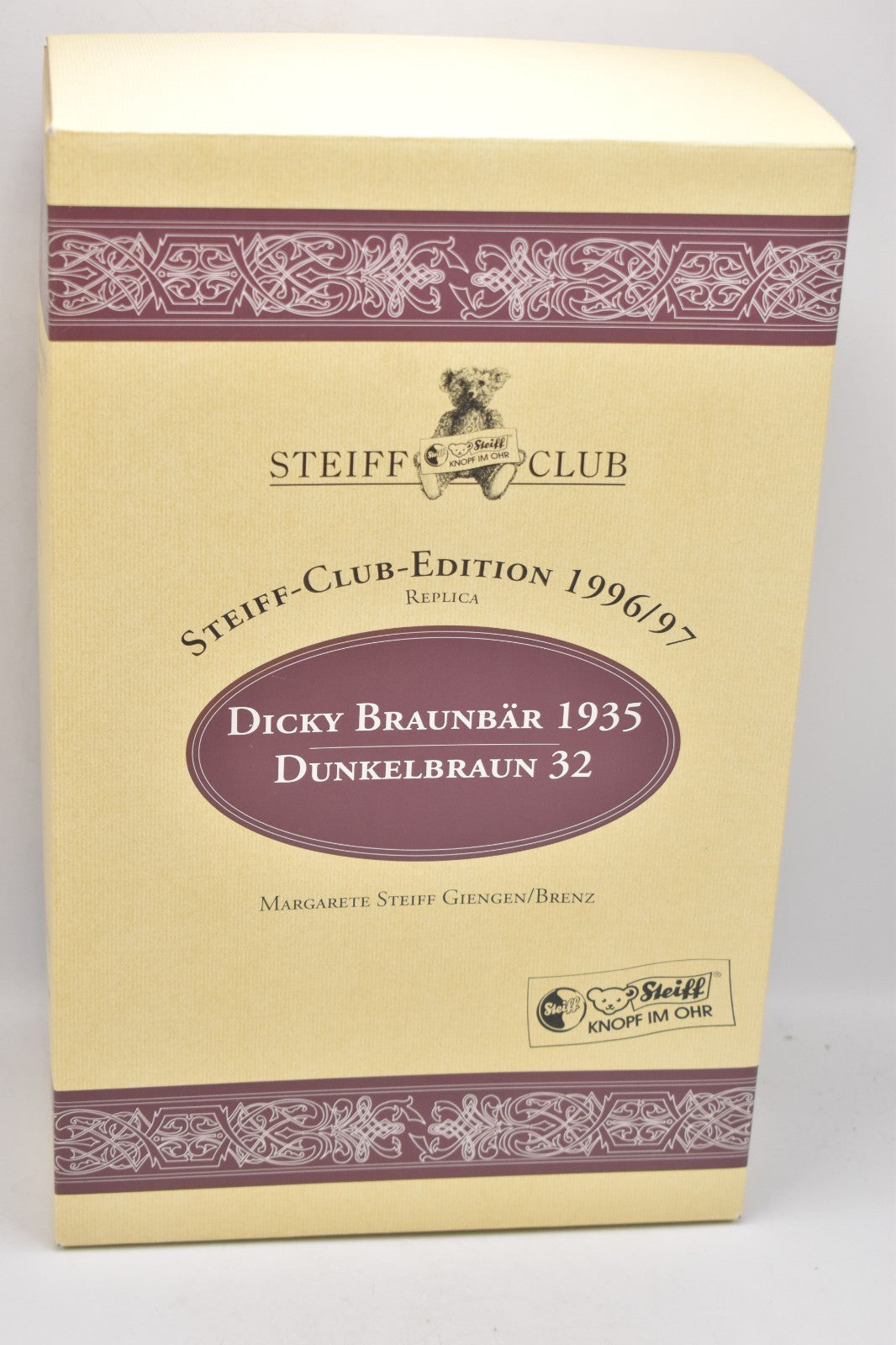 Steiff Dicky Brown Bear 1935 Club Edition 1996 Limited Edition 420078 – 32cm