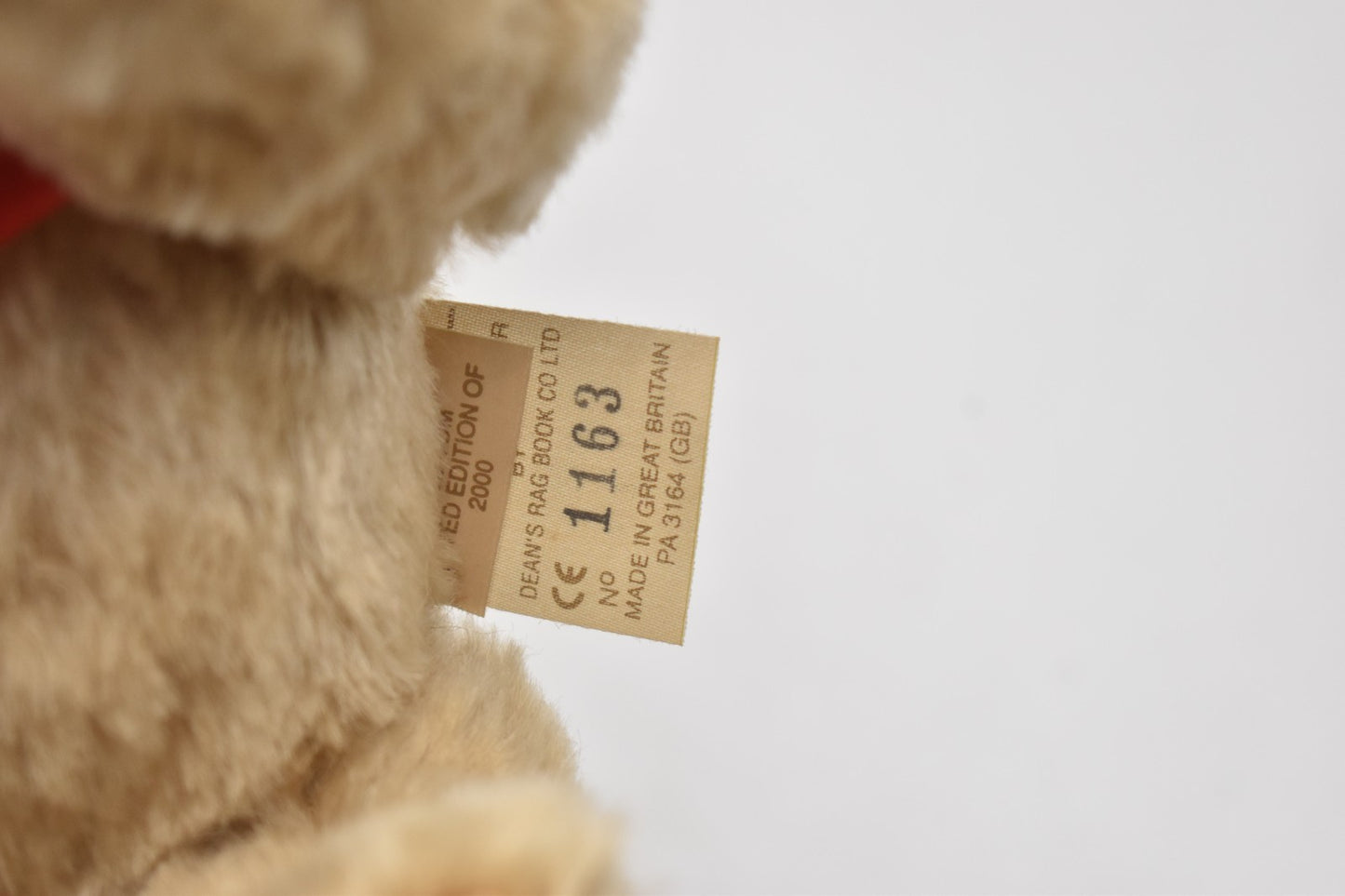 Deans Rag Book Co Little Tom Teddy Bear – Limited Edition 1163/2000 – Mohair